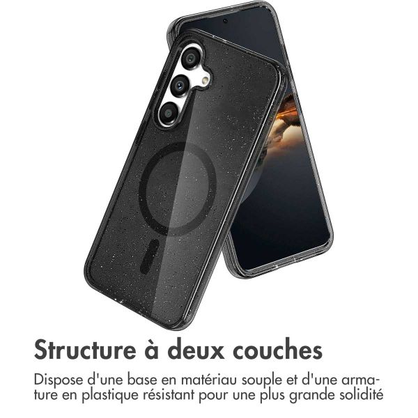 imoshion Coque Pailletée avec MagSafe Samsung Galaxy S25 Plus - Noir