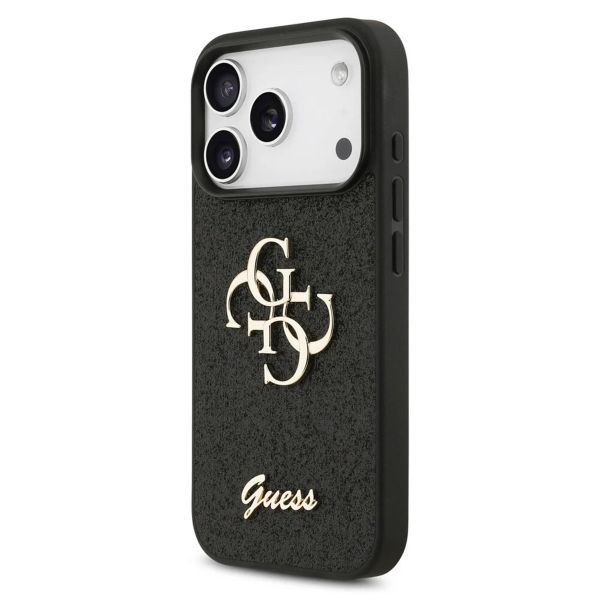 Guess Coque 4G Metal Logo Glitter Apple iPhone 17 Pro - Noir