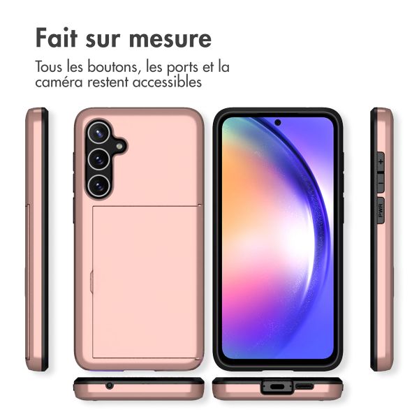 imoshion Coque arrière avec porte-cartes Samsung Galaxy A55 - Rose Dorée