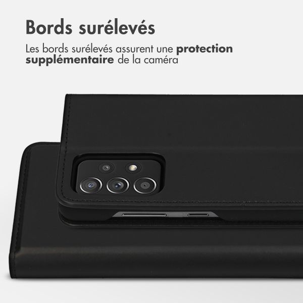 Accezz Étui de téléphone Slim Folio en cuir de qualité supérieure Samsung Galaxy A52(s) (5G/4G) - Noir