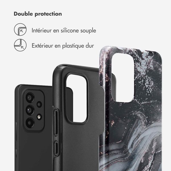 Selencia Coque arrière Vivid Tough Samsung Galaxy A53 - Chic Marble Black