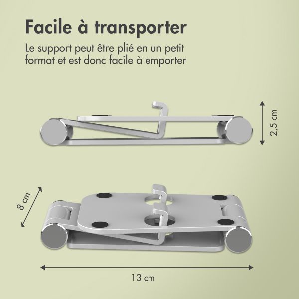 imoshion Support téléphone de bureau en aluminium - Réglable - Universel - Argent