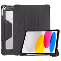 Accezz Coque tablette Rugged Trifold Apple iPad 11 (2025) 11 pouces A16 / iPad 10 (2022) 10.9 pouces - Noir