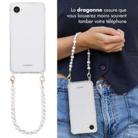 imoshion Coque avec dragonne + bracelet Apple iPhone 16e - Perles Cœurs