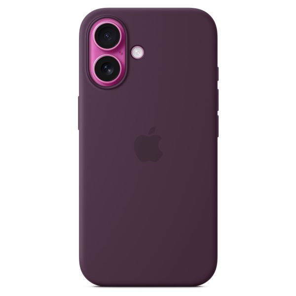 Apple Coque en silicone MagSafe Apple iPhone 16 - Plum