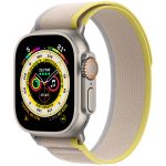 Apple Bracelet Trail Loop Apple Watch Series 1-9 / SE / Ultra (2) - 42/44/45/49 mm - Taille S/M - Jaune / Beige