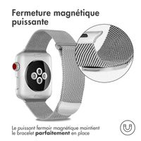 imoshion Bracelet magnétique milanais Apple Watch Series 1 á 10 / SE / Ultra (2) (44/45/46/49 mm) - Taille M - Argent