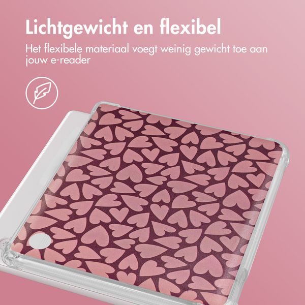 imoshion Coque Design Clear Kobo Libra Colour - Hearty Blush