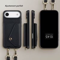 Selencia Coque de télephone Sera avec cordon et porte-cartes enveloppe Apple iPhone Air - Noir
