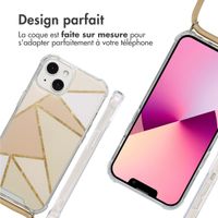 imoshion Coque Design avec cordon Apple iPhone 13 - Beige Graphic