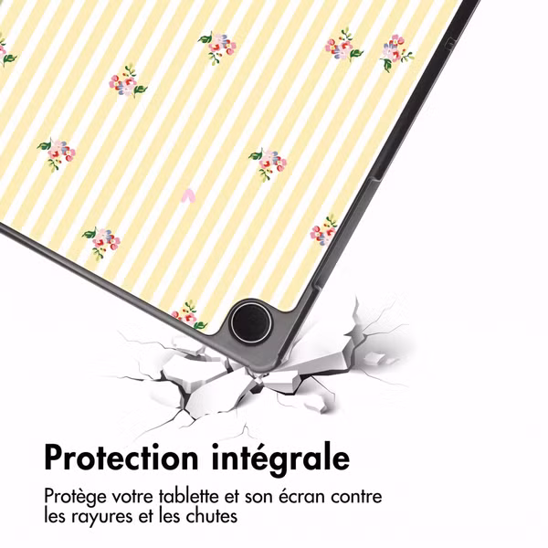 imoshion Coque tablette Design Trifold Samsung Galaxy Tab A11 Plus / A9 Plus - Garden Stripes