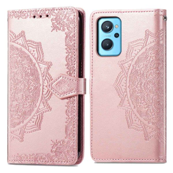 imoshion Etui de téléphone portefeuille Mandala Oppo A96 - Rose Dorée