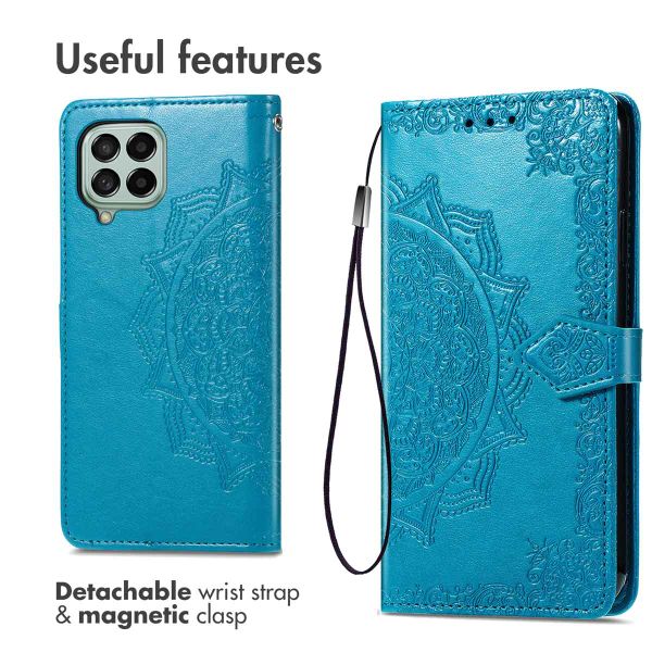 imoshion Etui de téléphone portefeuille Mandala Samsung Galaxy M53 - Turquoise