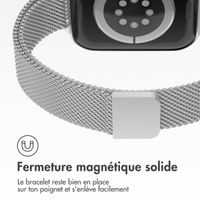 imoshion Bracelet milanais fin Apple Watch Series 1 à 9 / SE (38/40/41 mm) | Series 10 (42 mm) - Argent