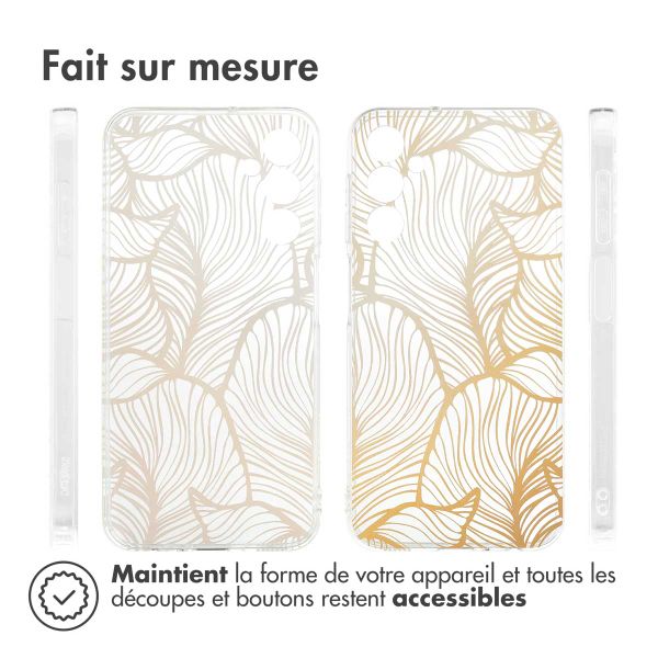imoshion Coque Design Samsung Galaxy A25 (5G) - Golden Leaves Transparent
