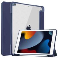 imoshion Coque tablette rigide Trifold Apple iPad 9 (2021) 10.2 pouces / iPad 8 (2020) 10.2 pouces / iPad 7 (2019) 10.2 pouces - Bleu foncé