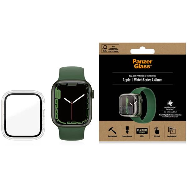 PanzerGlass Coque Full Body Apple Watch Serie 7 - 41 mm - Transparent