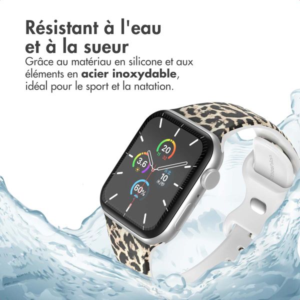 imoshion Bracelet en silicone⁺ Apple Watch Series 1 t/m 9 / SE (38/40/41 mm) | Series 10 / 11 (42 mm) - Leopard