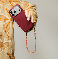 Selencia Coque arrière Rivièra avec MagSafe avec crochets amovibles iPhone 12 / 12 Pro - Bold Burgundy
