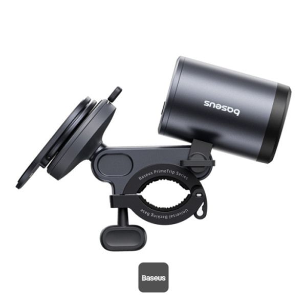 Baseus Support de Téléphone PrimeTrip avec Lampe de vélo - Magnétique - Universel - Cosmic Black