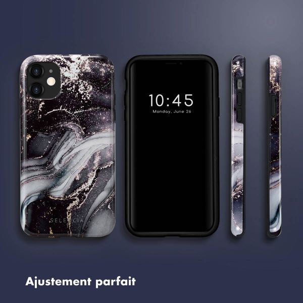 Selencia Coque arrière Vivid Tough iPhone 11 - Chic Marble Black