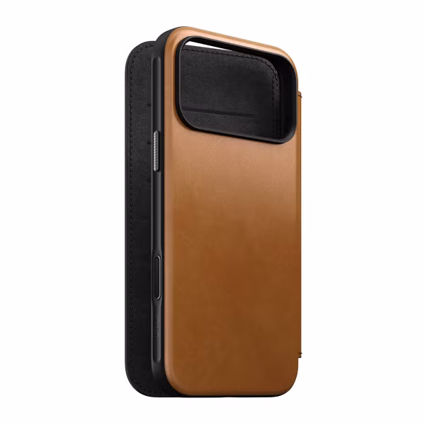 Nomad Étui de télephone portefeuille Modern Leather Folio Apple iPhone 17 Pro Max - English Tan