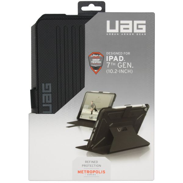 UAG Coque tablette Metropolis Apple iPad 9 (2021) 10.2 pouces / iPad 8 (2020) 10.2 pouces / iPad 7 (2019) 10.2 pouces - Noir