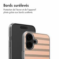 imoshion Coque Design Apple iPhone 16 - Striped peach reverse