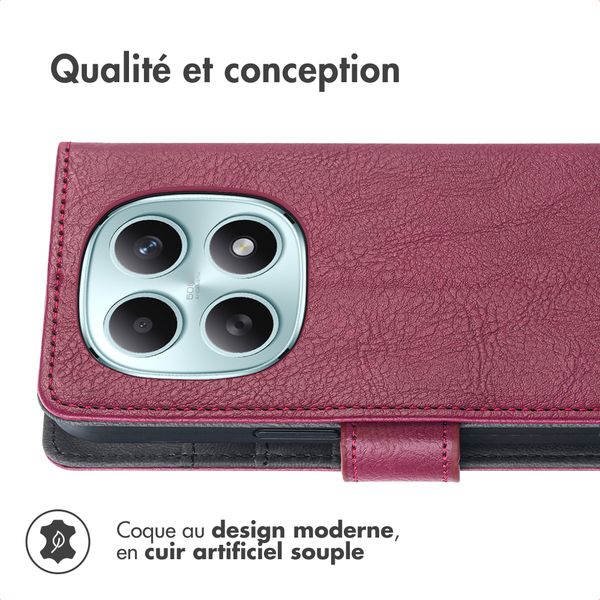 imoshion Étui de télephone portefeuille Xiaomi Redmi Note 15 (5G) - Bordeaux