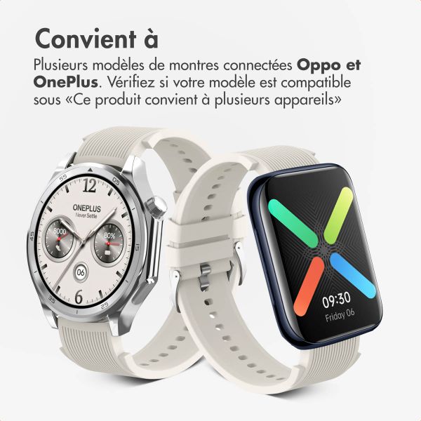 imoshion Bracelet en silicone OnePlus Watch 3 / 2 / 2R / Oppo Watch X2 / X - Beige