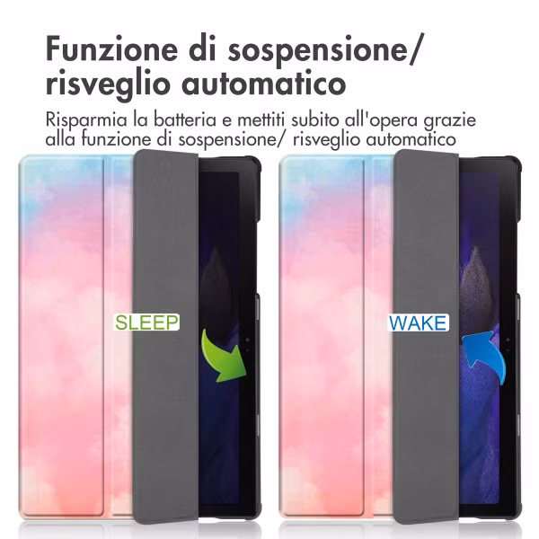 imoshion Coque tablette Design Trifold Samsung Galaxy Tab A8 - Sky