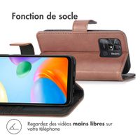 imoshion Étui de télephone portefeuille Xiaomi Redmi 10C - Marron