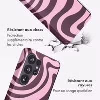 Selencia Coque arrière Vivid Samsung Galaxy S26 Ultra - Wavy Swirl Pink Plum