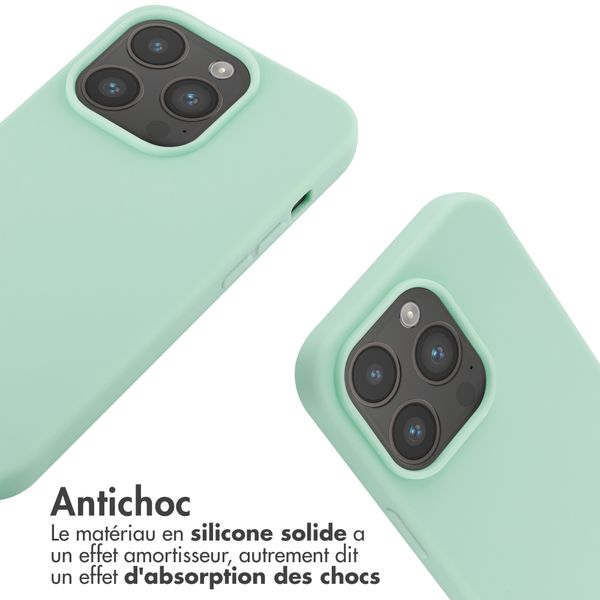 imoshion ﻿Coque en silicone avec cordon iPhone 14 Pro - Menthe verte