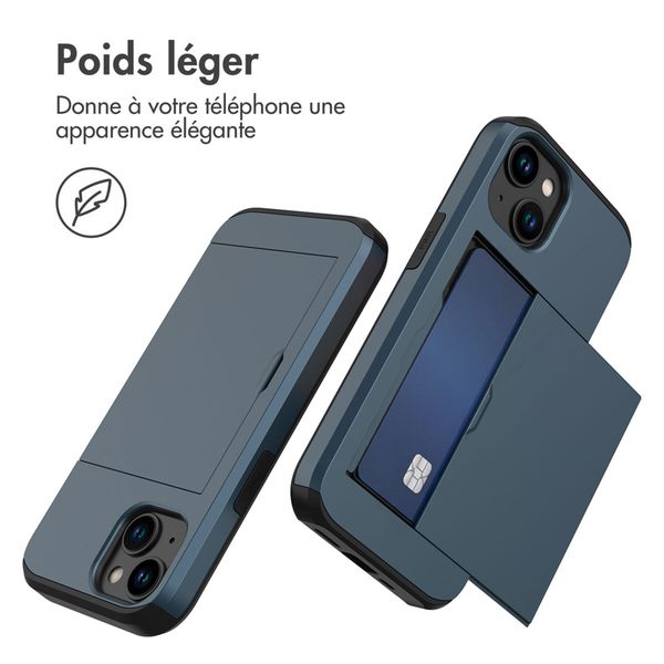 imoshion Coque arrière avec porte-cartes Apple iPhone 15 - Bleu foncé