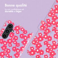 imoshion Étui de télephone portefeuille Design Samsung Galaxy A54 (5G) - Dusty Rose Blossoms