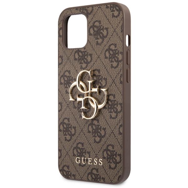 Guess Coque 4G Metal Logo Backcover Apple iPhone 13 Mini - Marron