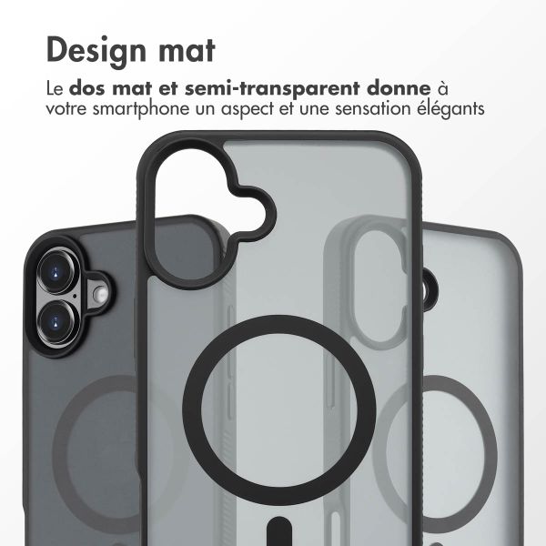 Accezz Coque Givrée Robuste avec MagSafe Apple iPhone 16 Plus - Noir