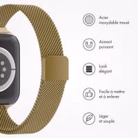 imoshion Bracelet slim Milanese Apple Watch Series 1 - 9 / SE (38/40/41 mm) | Series 10 / 11 (42 mm) - Doré