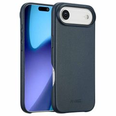 Accezz Coque arrière en cuir avec MagSafe Apple iPhone Air - Nightfall Blue