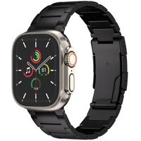 Accezz Bracelet en acier Titane mat Apple Watch Series 1 á 10 / SE / Ultra (2) (44/45/46/49 mm) - Noir