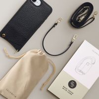 Selencia Coque de télephone Nova avec cordon et porte-cartes Apple iPhone 16e - Noir