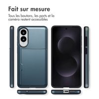 imoshion Coque arrière avec porte-cartes Samsung Galaxy S25 Edge - Bleu foncé