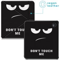 imoshion Étui de liseuse portefeuille design Pliable Kobo Libra 2 / Tolino Vision 6 - Don't touch