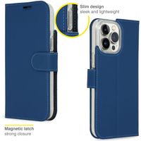 Accezz Étui de téléphone Wallet iPhone 14 Pro Max - Bleu foncé