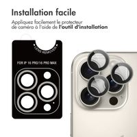 imoshion Lot de 2 protections d'objectif de caméra Apple iPhone 16 Pro / 16 Pro Max - Natural / Titanium