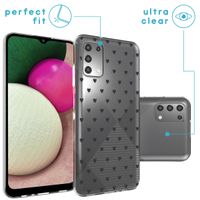 imoshion Coque Design Samsung Galaxy A03s - Cœurs - Noir