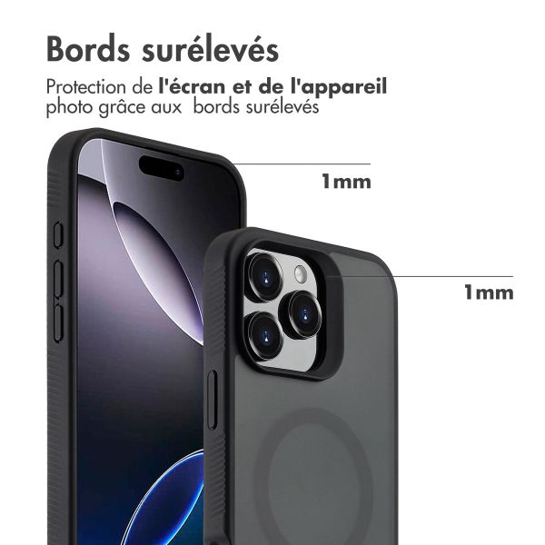 Accezz Coque Givrée Robuste avec MagSafe iPhone 16 Pro Max - Noir