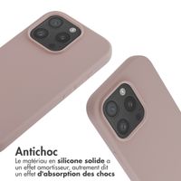 imoshion Coque en silicone avec cordon Apple iPhone 16 Pro - Sand Pink