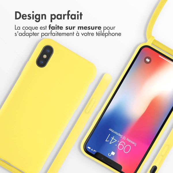 imoshion Coque en silicone avec cordon Apple iPhone X / Xs - Jaune